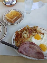 Eggs with Ham Bowl of Grits